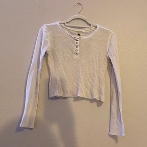 slim white long sleeve shirt